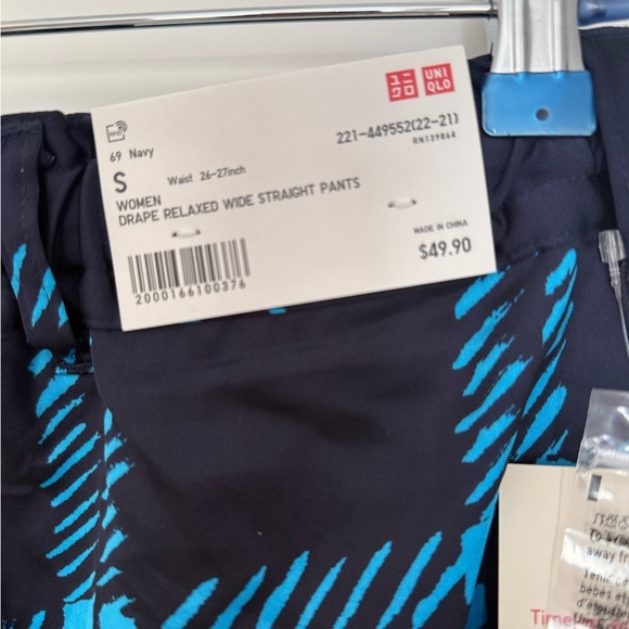 Marni x Uniqlo Drape relaxed wide straight plaid pants Size S - Picture 6 of 7